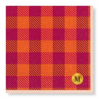 Manor Road Serviette Cocktail Candy Gingham